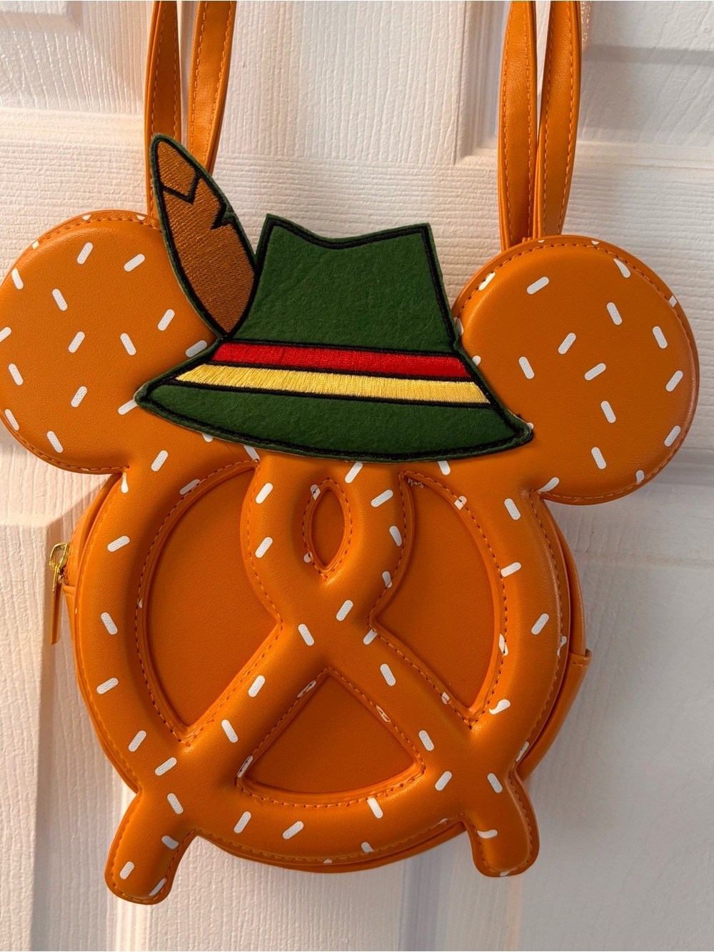 Disney parks German Crossbody textured Mickey Mouse pretzel purse
